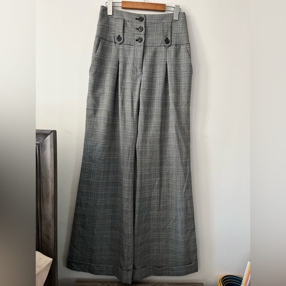 Elizabeth and James Pinstripe Wide-leg Trousers - Picture 1 of 9